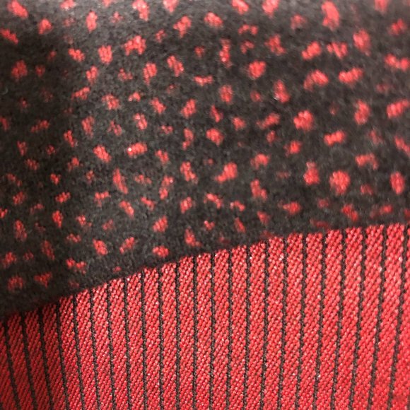 MAX & MABEL Red & Black Patchwork Jacket - Picture 8 of 11